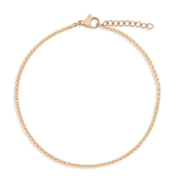 Wave Chain Anklet