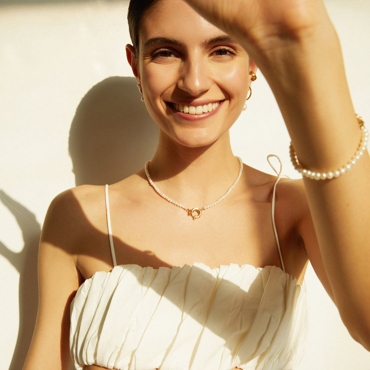 Pearl Aura Beaded Necklace