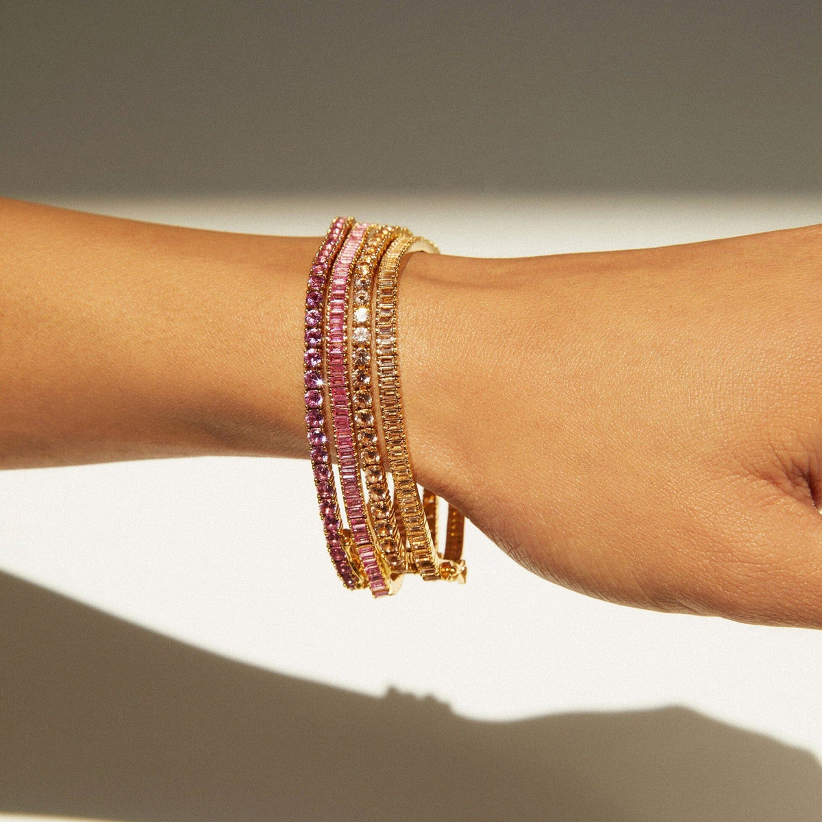Lab Grown Morganite Tennis Bracelet