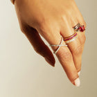 Red Ruby Baguette Eternity Ring