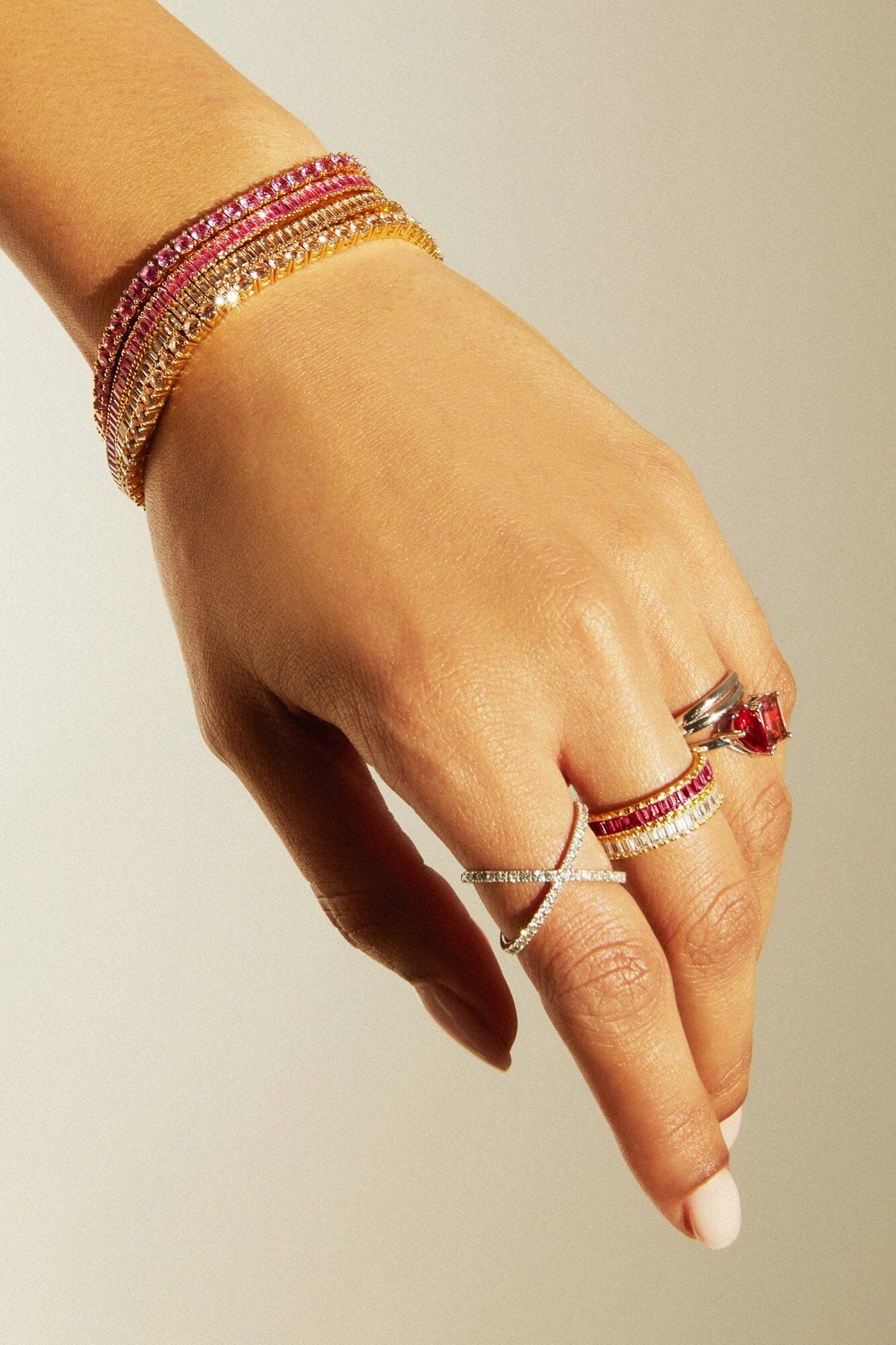 Lab Grown Morganite Tennis Bracelet