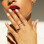Red Ruby Baguette Eternity Ring