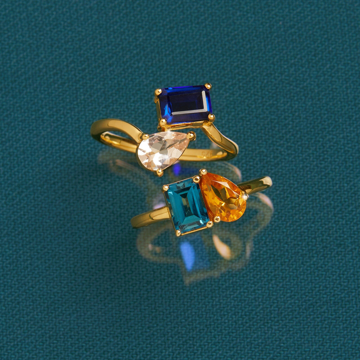 Toi et Moi Gemstone Heirloom Ring