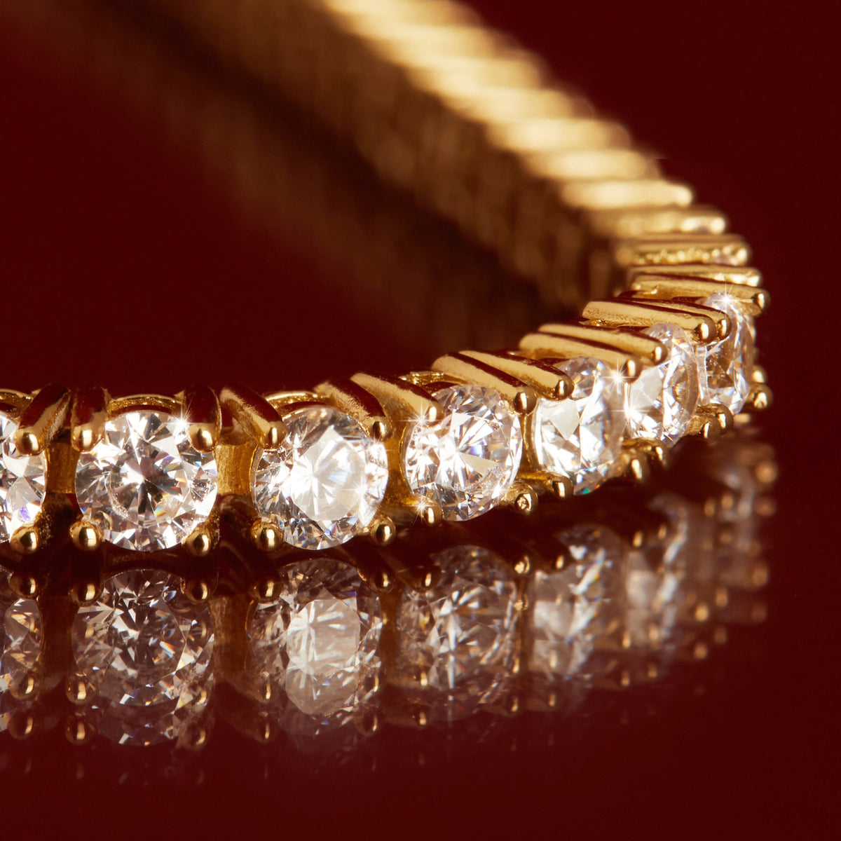 Lab Grown White Sapphire Tennis Bracelet