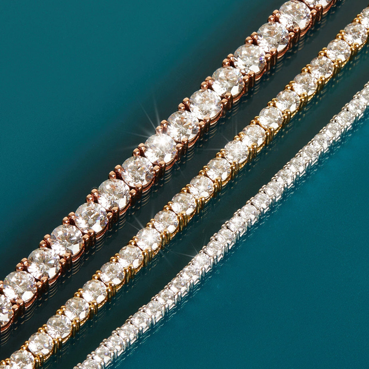 Lab Grown White Sapphire Tennis Bracelet