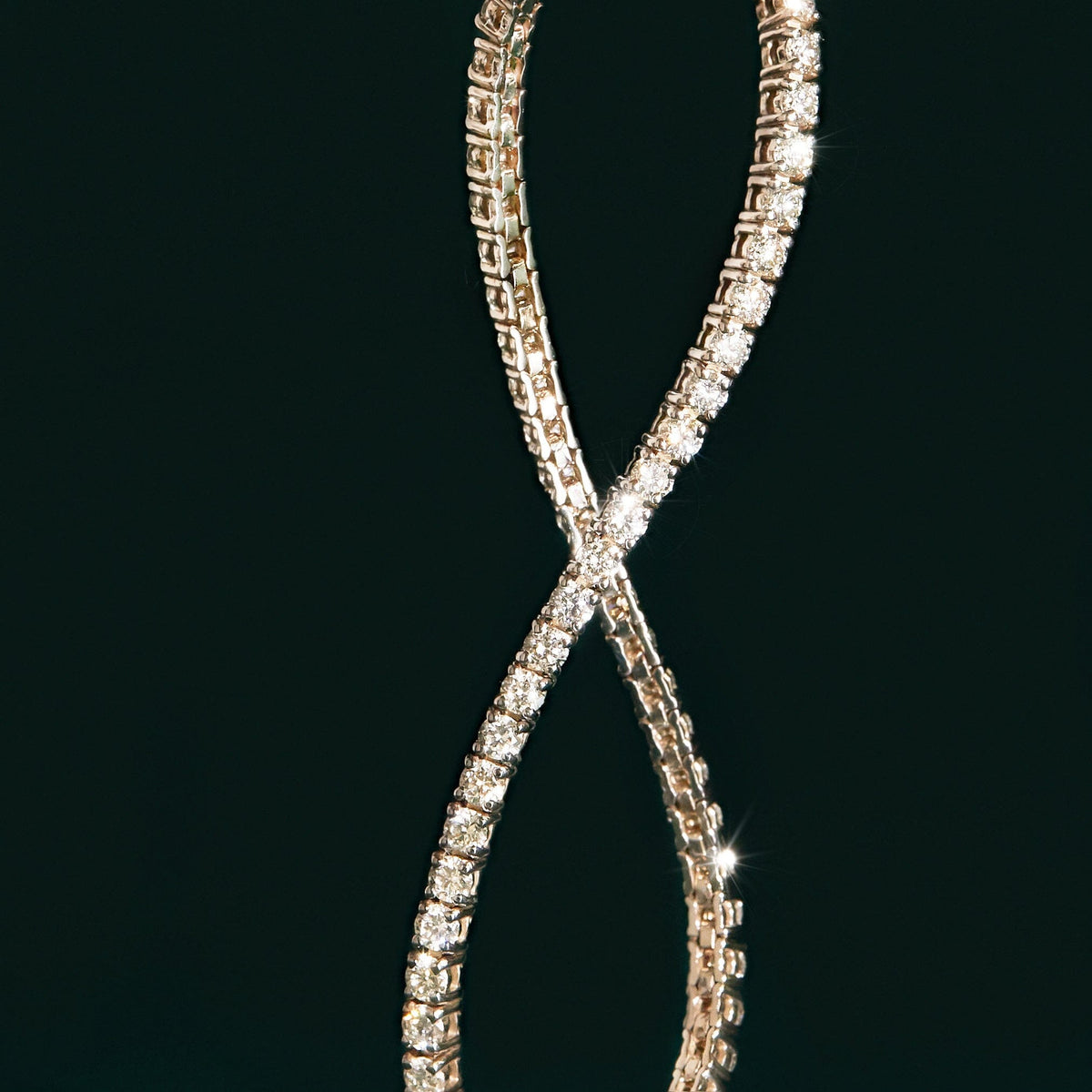 Lab Grown White Sapphire Tennis Bracelet