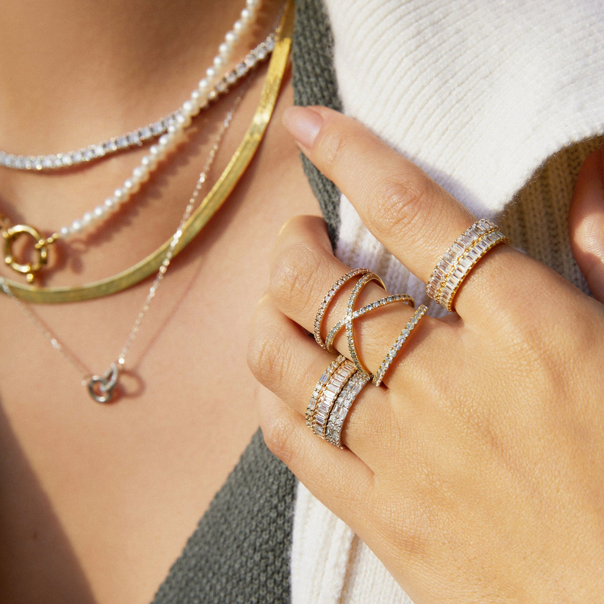 Diamond X Ring