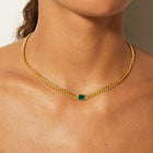 Emerald Curb Chain Necklace