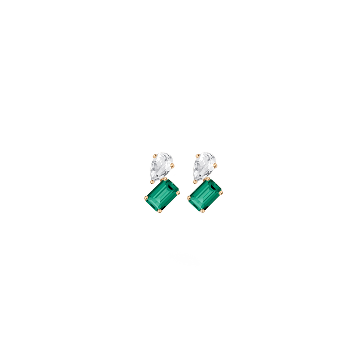 Toi et Moi Gemstone Mini Heirloom Earring