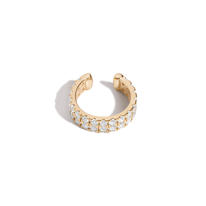 Lab Grown White Sapphire Double Ear Cuff