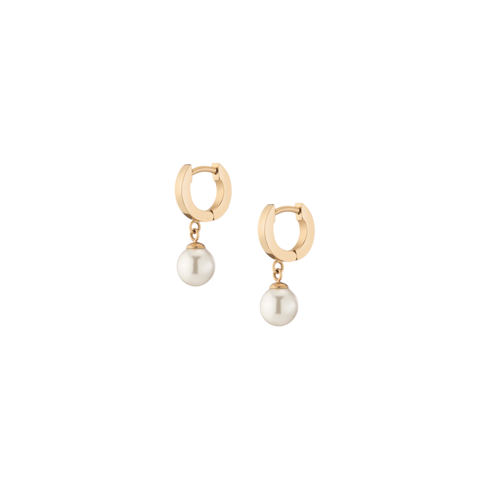 Unbreakable Pearl Huggie Earrings