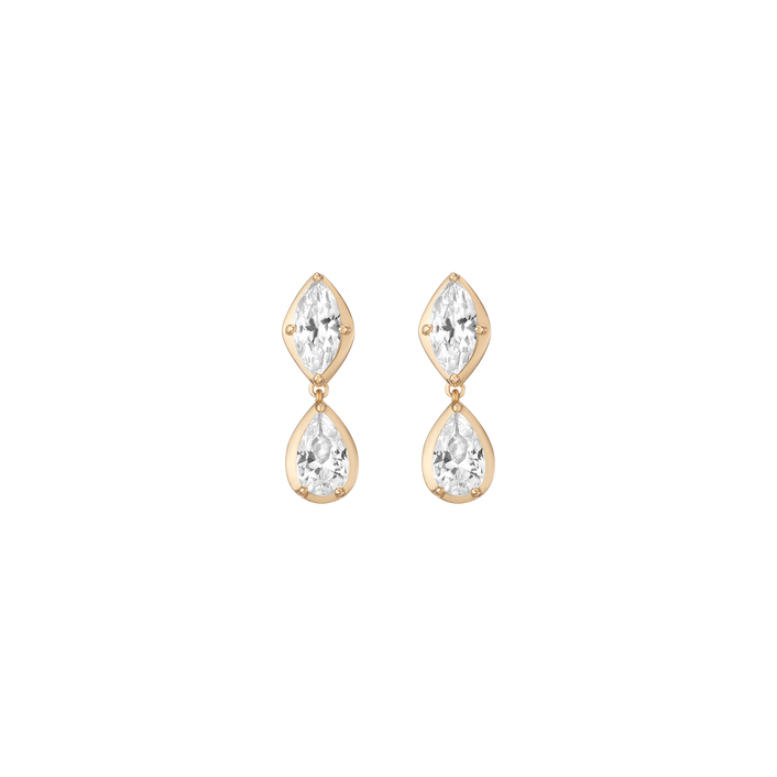 Georgian Toi et Moi Drop Earrings