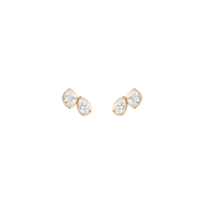 Georgian Toi et Moi Stud Earrings