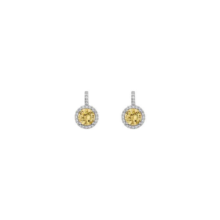 Lab Grown Canary Edwardian Earrings