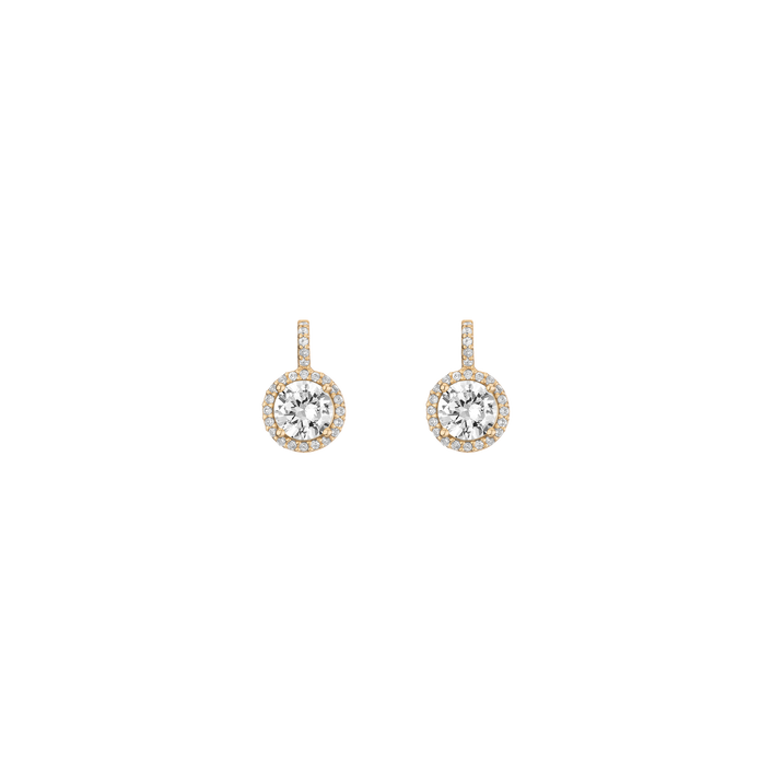 Lab Grown White Sapphire Edwardian Earrings