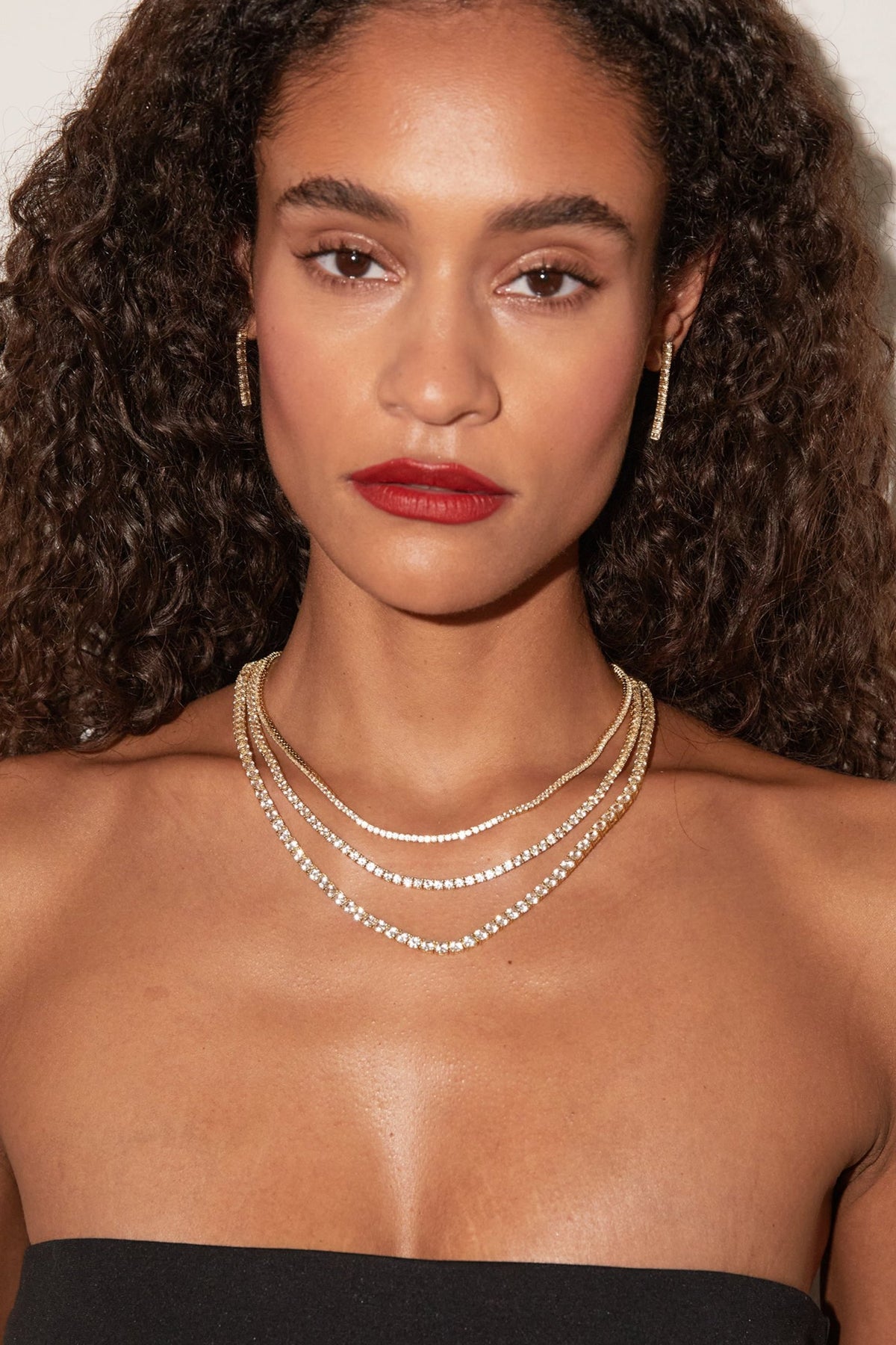 Lab Grown White Sapphire Tennis Necklace