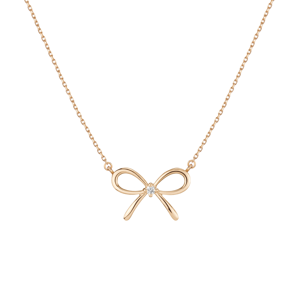 Lab Grown Diamond Bow Necklace Lab Grown Diamond Bow Necklace