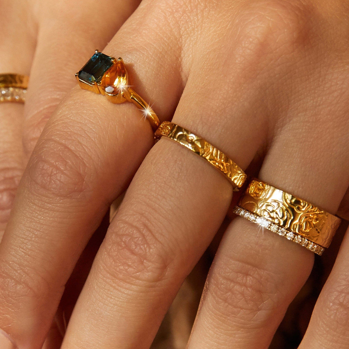 AURATE X MACENNA: Rose Garden Ring