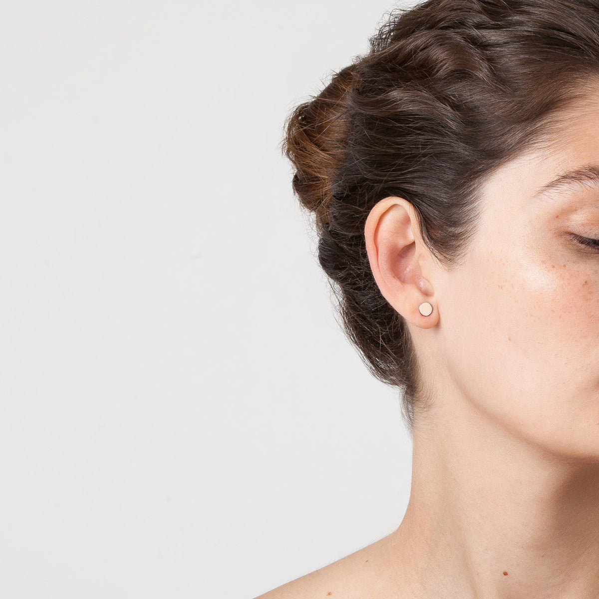 Mini Medallion Earring Studs