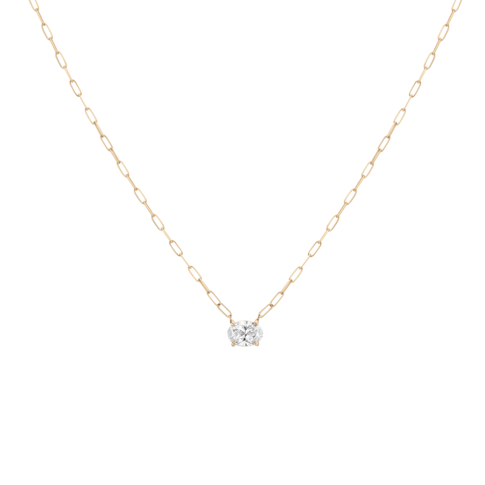 Aurate x Molly Dickson: 1ct Oval Lab Grown Diamond Solitaire Necklace