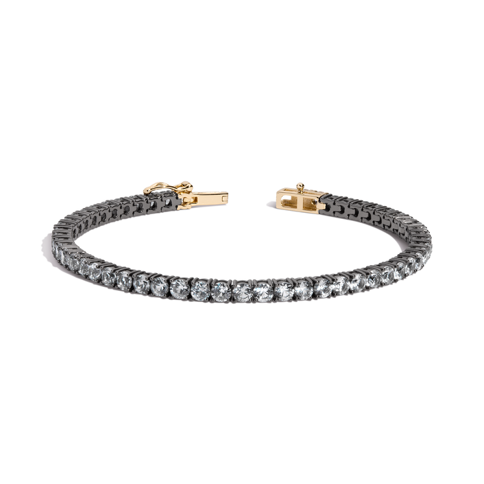 Aurate x Molly Dickson: Classic Black Rhodium Tennis Bracelet