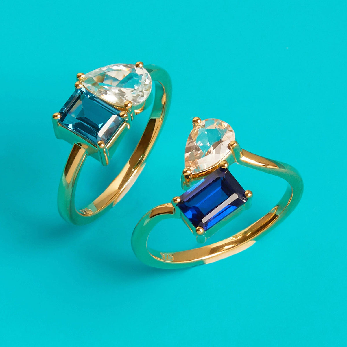 Toi et Moi Gemstone Heirloom Ring