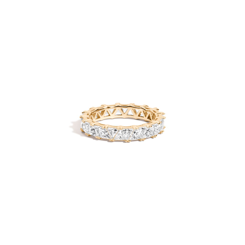 Lab Grown White Sapphire Trillion Eternity Ring lab-grown-white-sapphire-trillion-eternity-ring