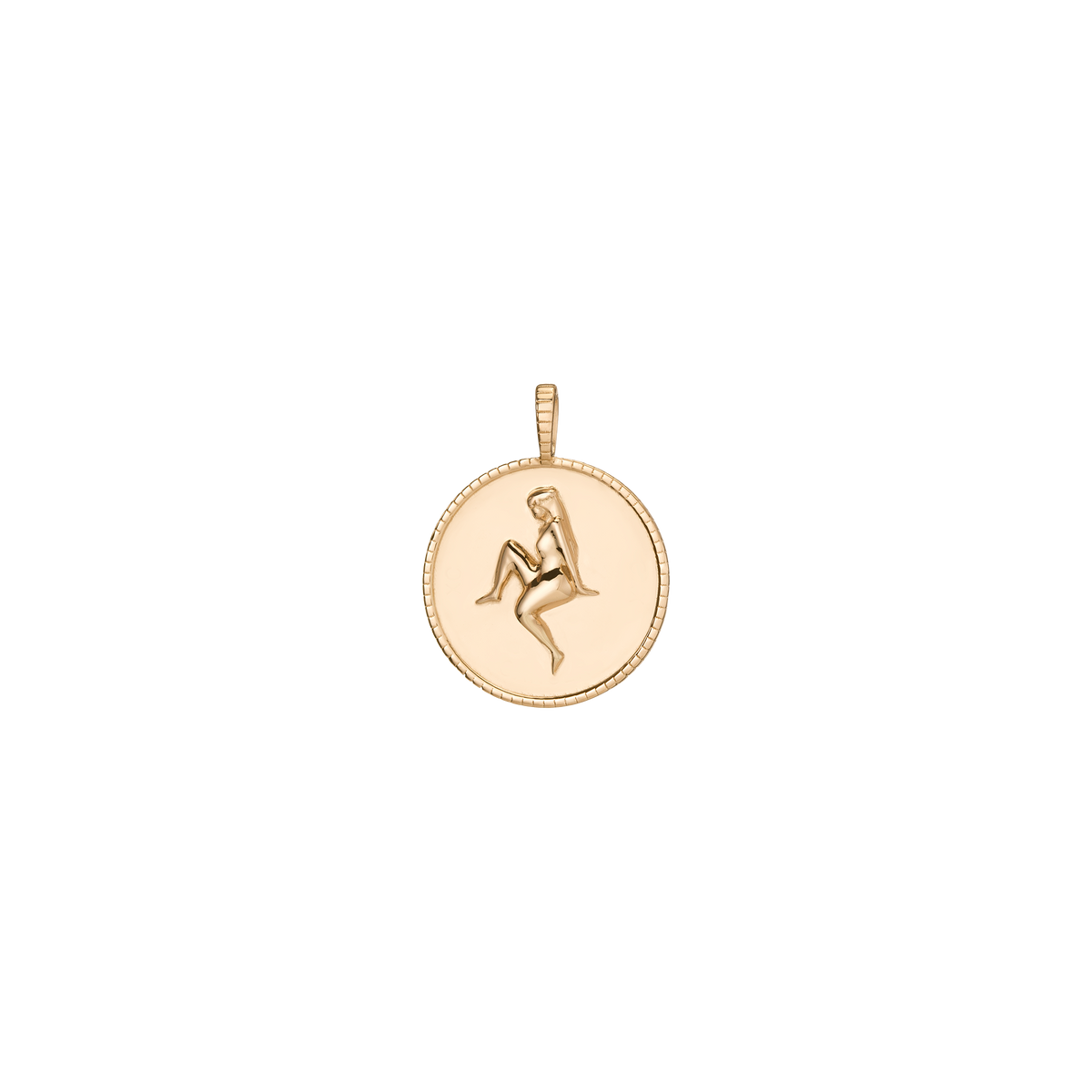Femme Gold Zodiac Pendant Vermeil Yellow Gold Virgo First