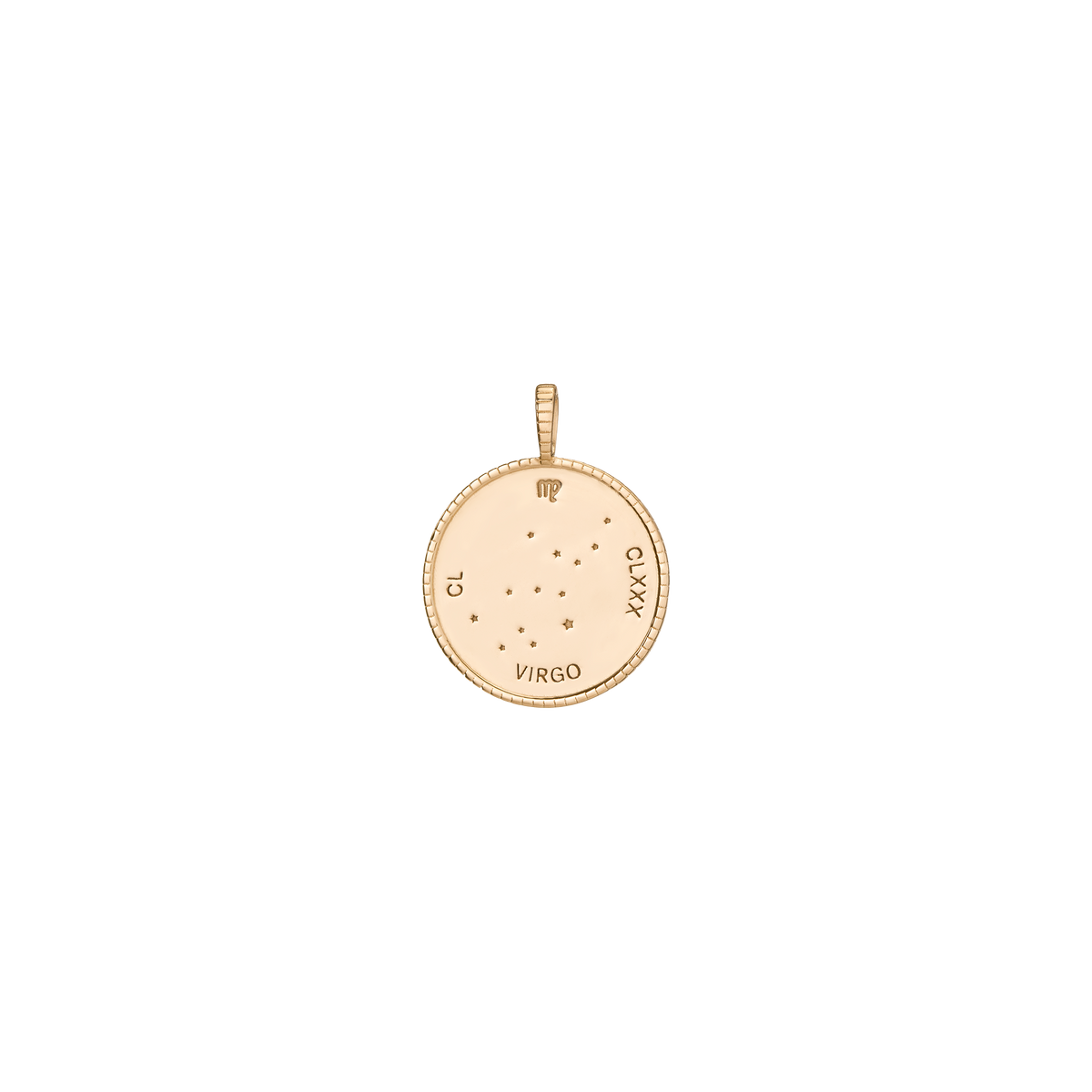 Femme Gold Zodiac Pendant Vermeil Yellow Gold Virgo