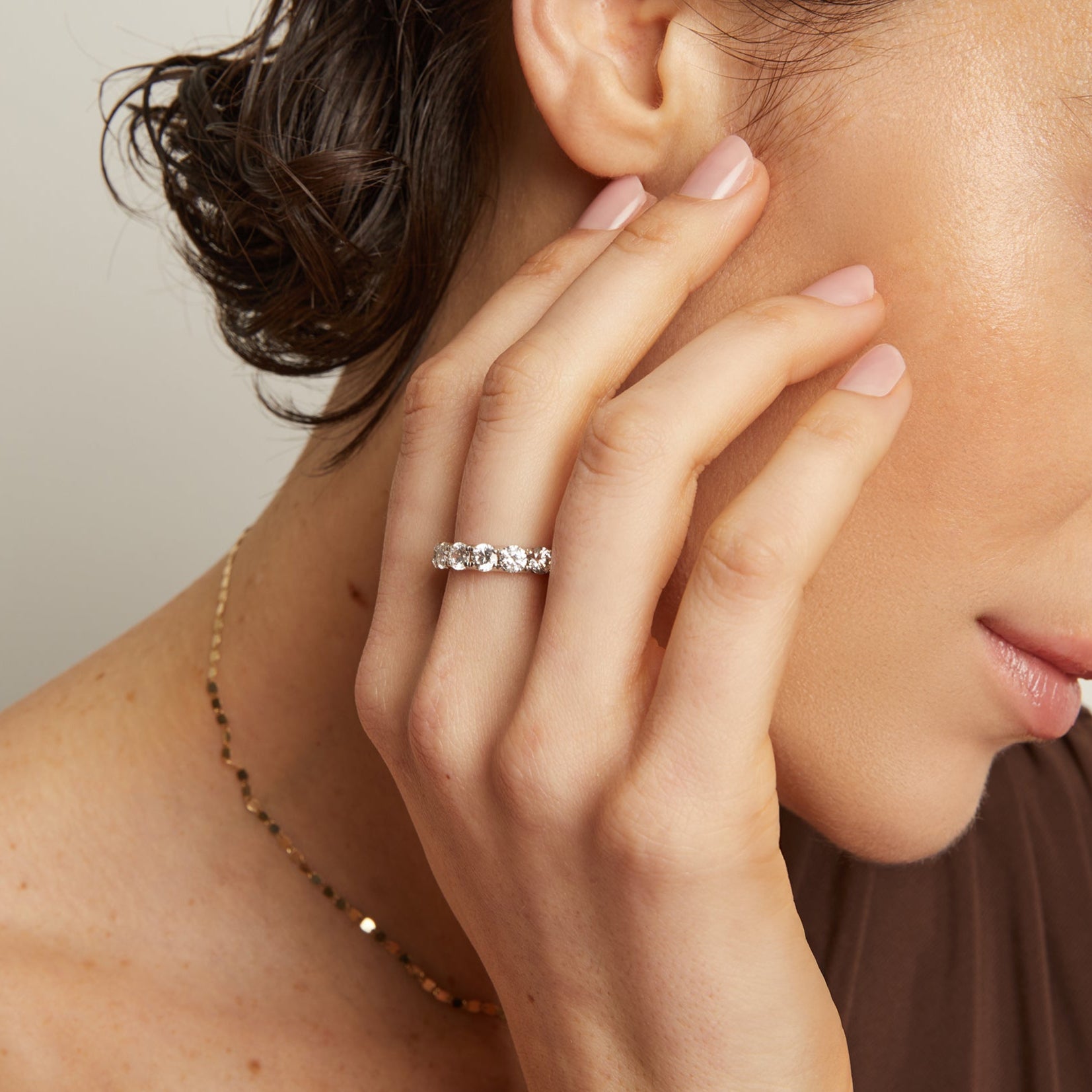 4ct Round Lab Grown Diamond Eternity Ring