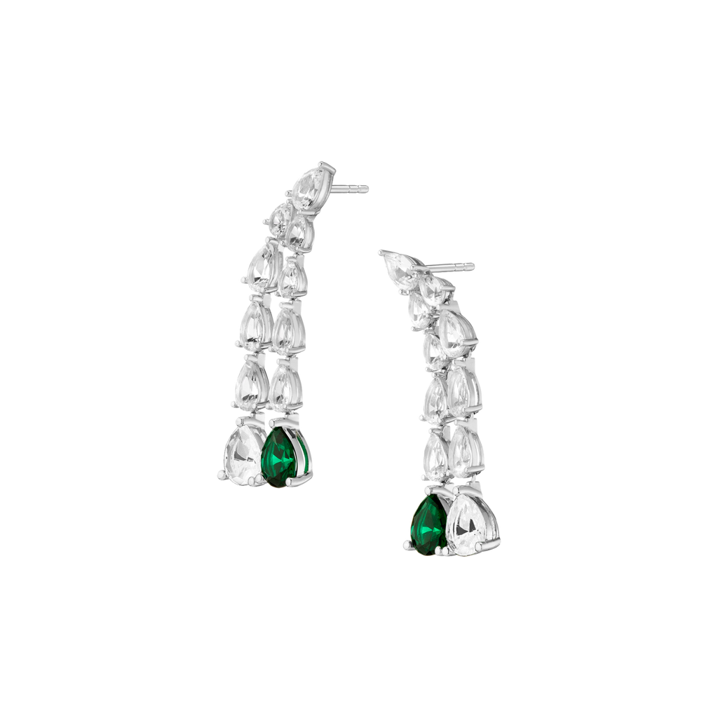 Emerald outlets Vermeil 14k Gold Over Sterling Silver Earring