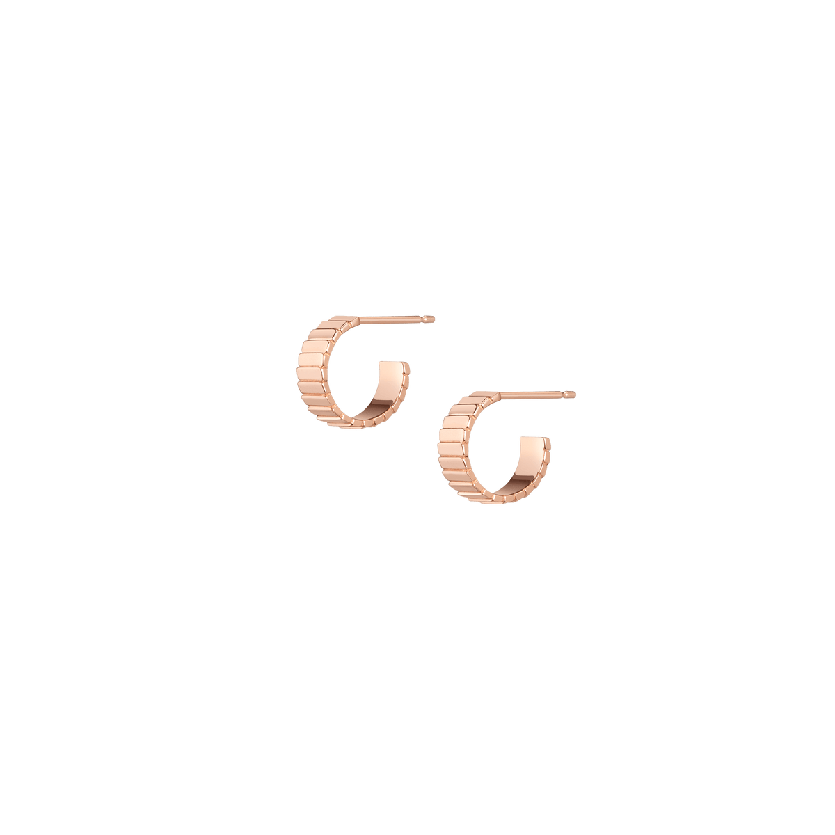 Infinity Gold Huggie Earrings Rose Gold Vermeil 14K Rose Gold 18K Rose Gold First Single | Pair
