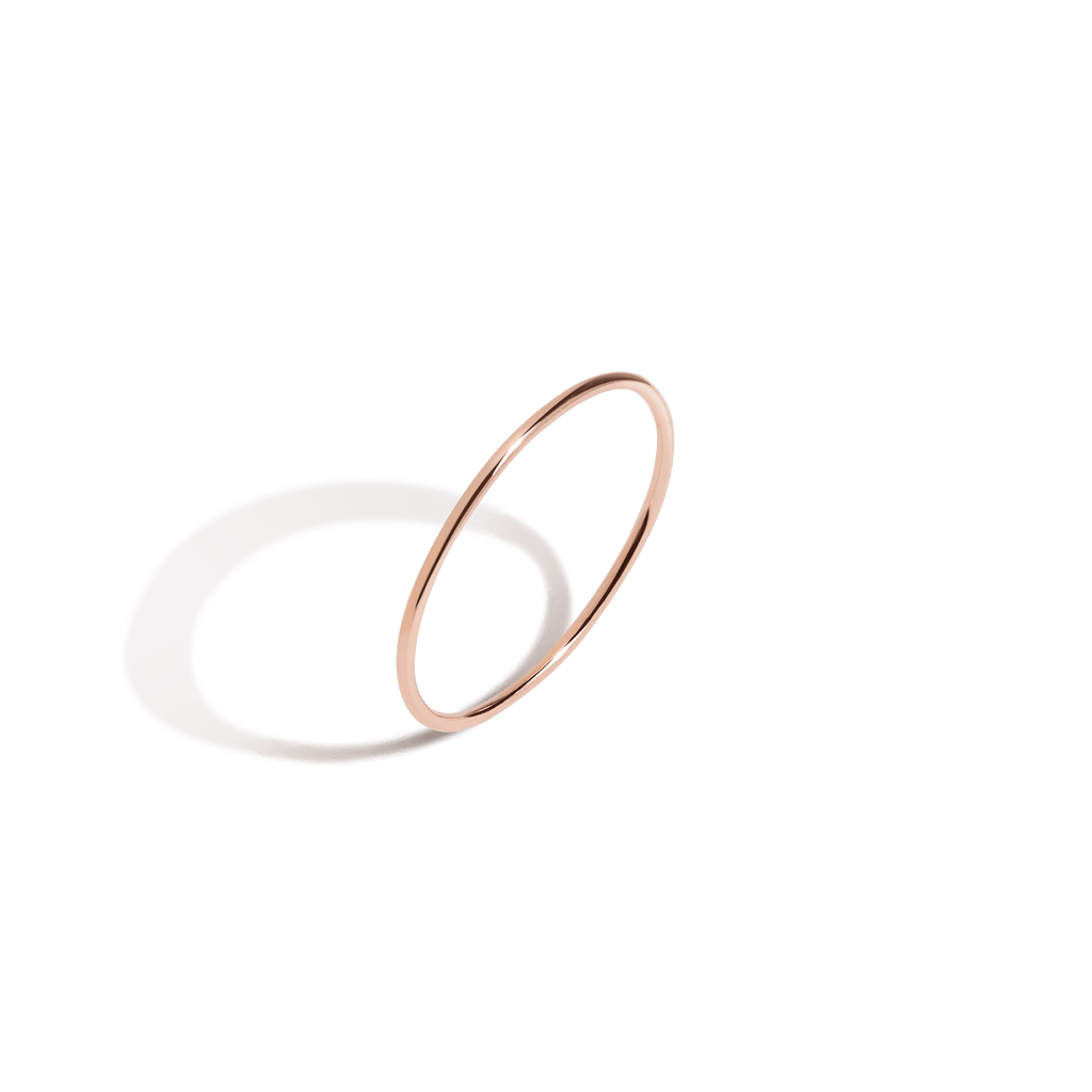 NY発! Mini Stackable Diamond Ring【AUratNewYork】18K 3種 Mini Stackable Diamond Ring in Yellow, Rose or White Gold