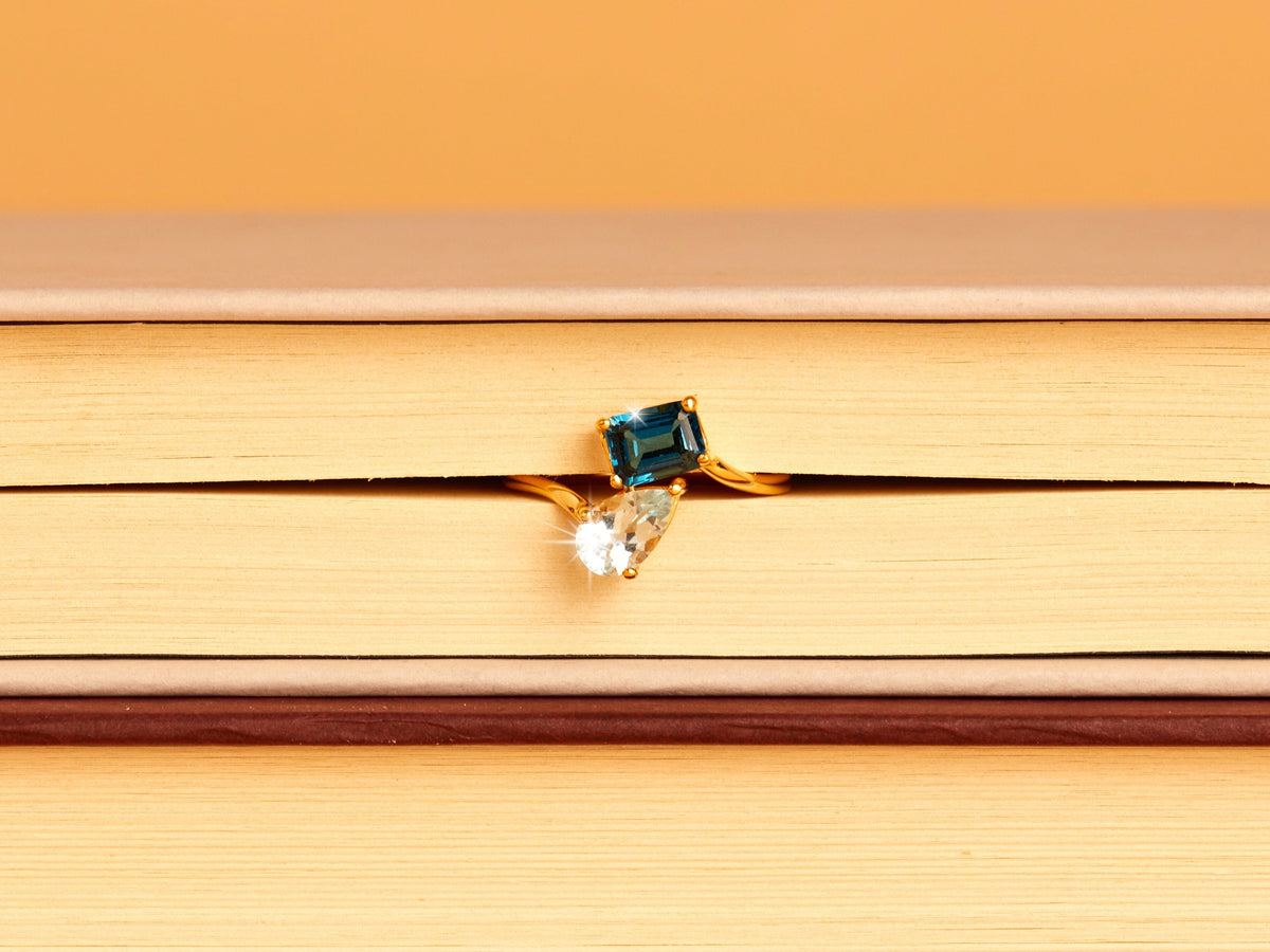 Toi et Moi Gemstone Heirloom Ring