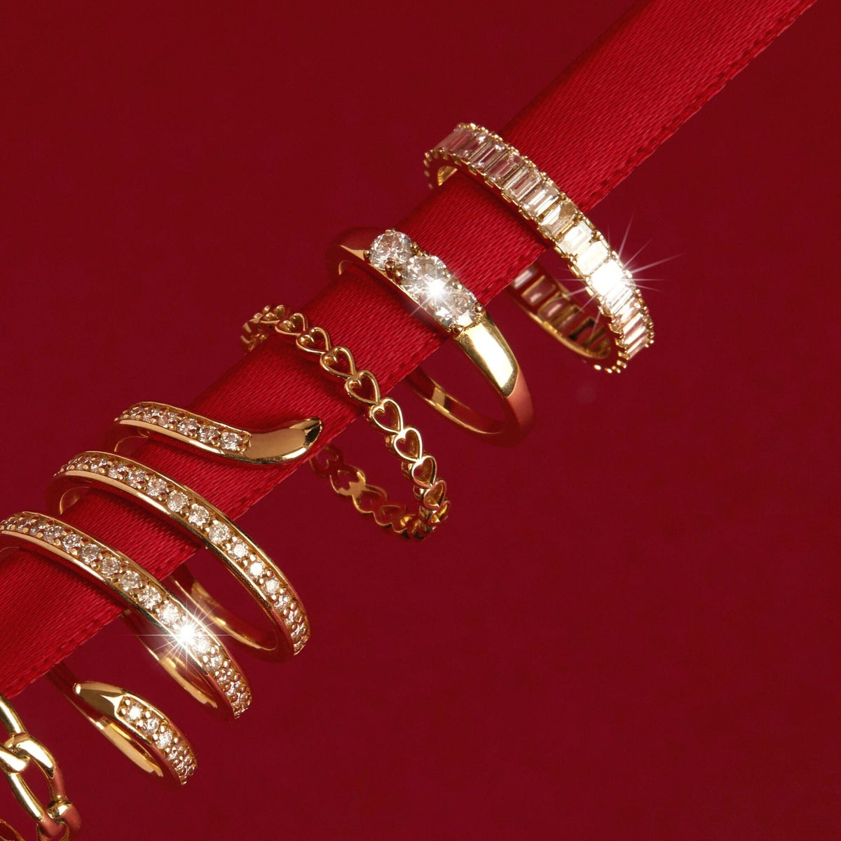 Bold Diamond Stacker Ring