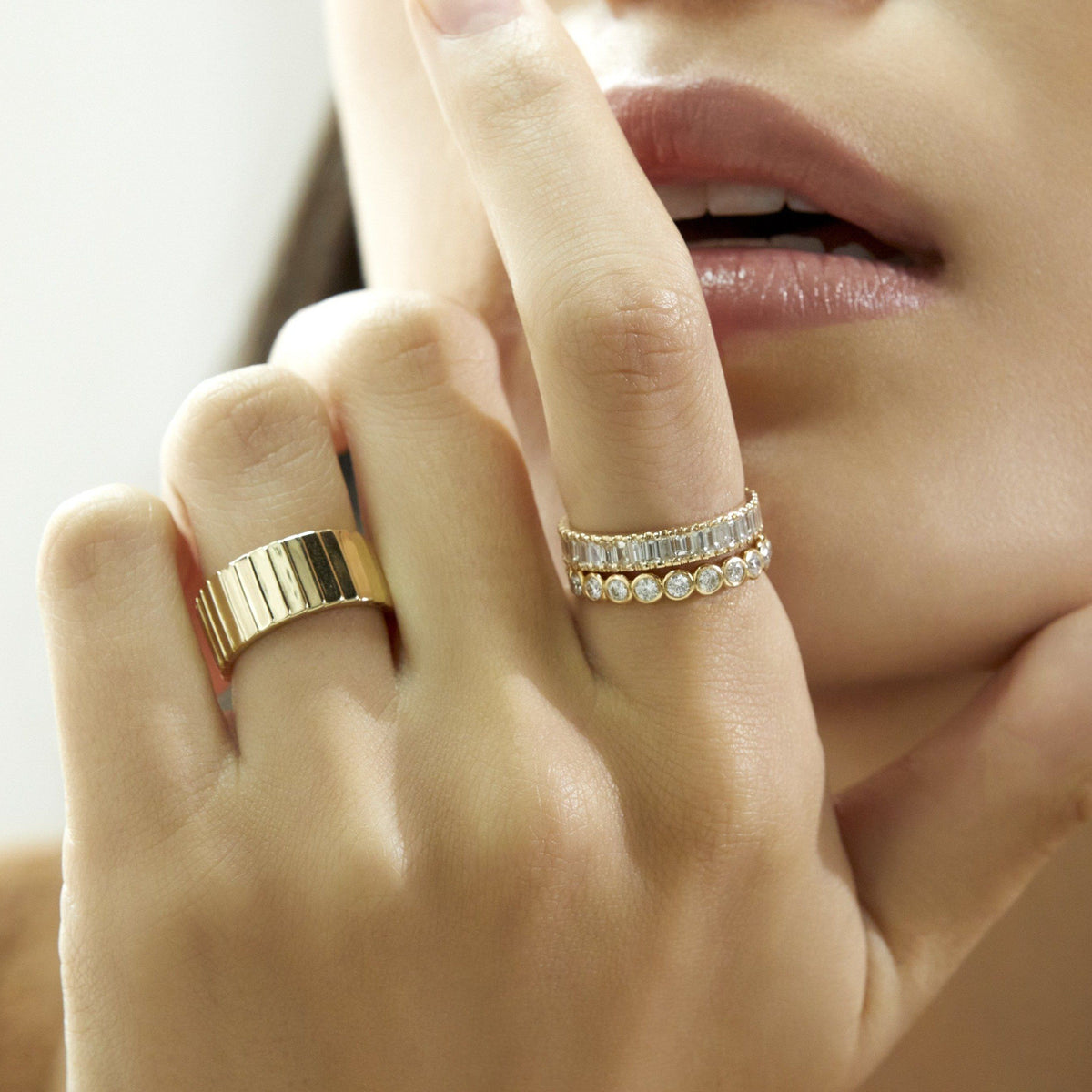 Bold Diamond Baguette Ring
