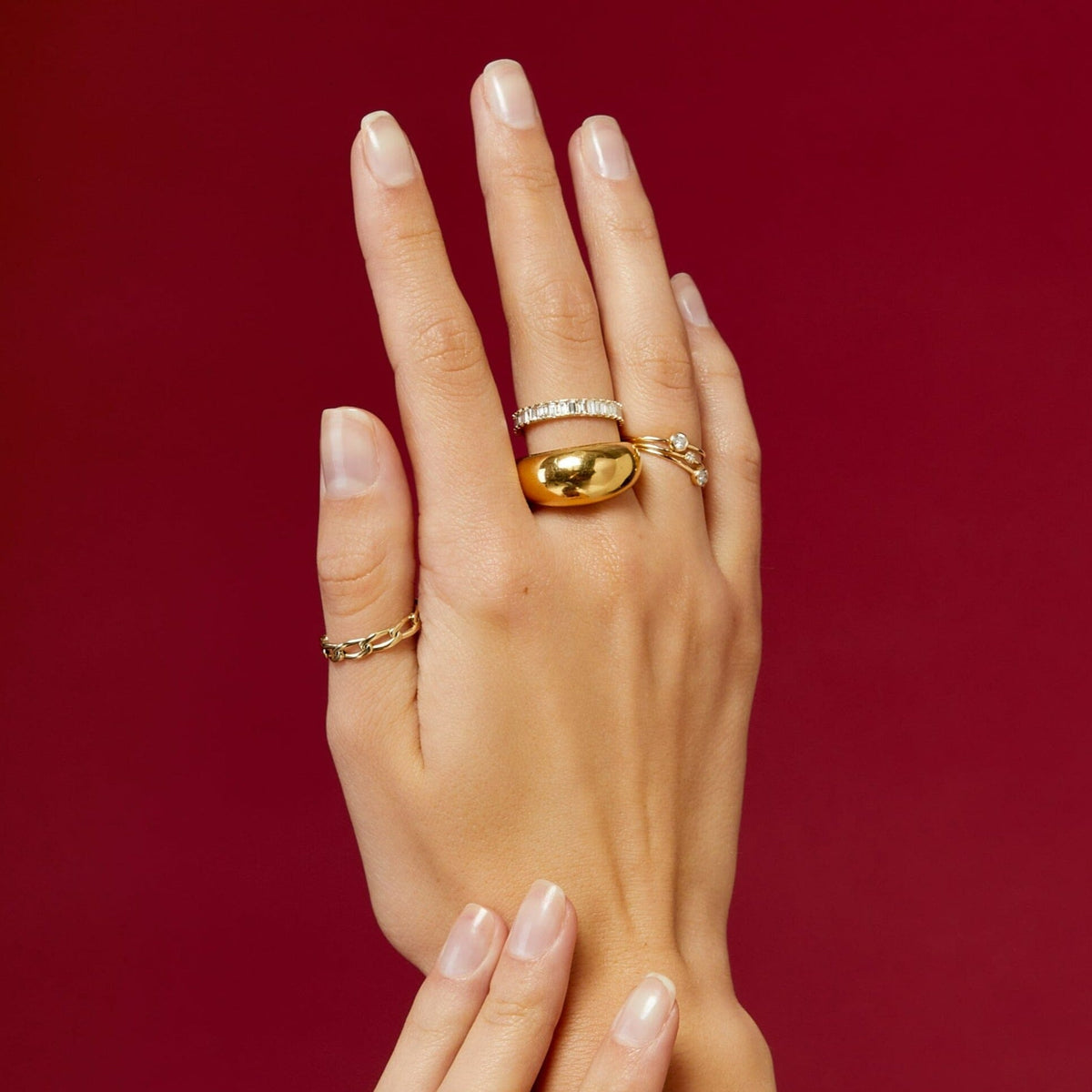 Bold Diamond Baguette Ring