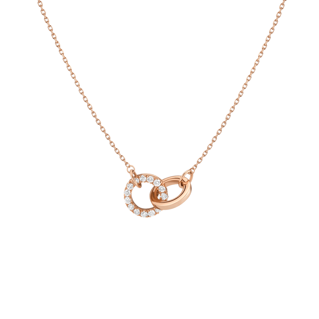 18 Karat Rose Gold Diamond Padlock Pendant