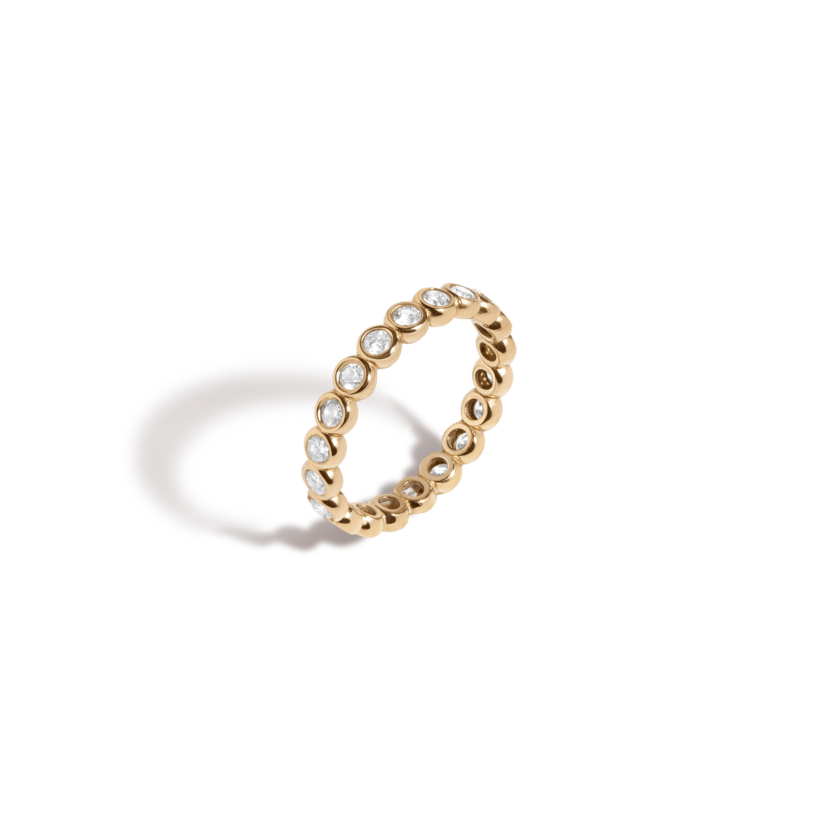 Diamond Eternity Ring Yellow Gold 14K 18K First