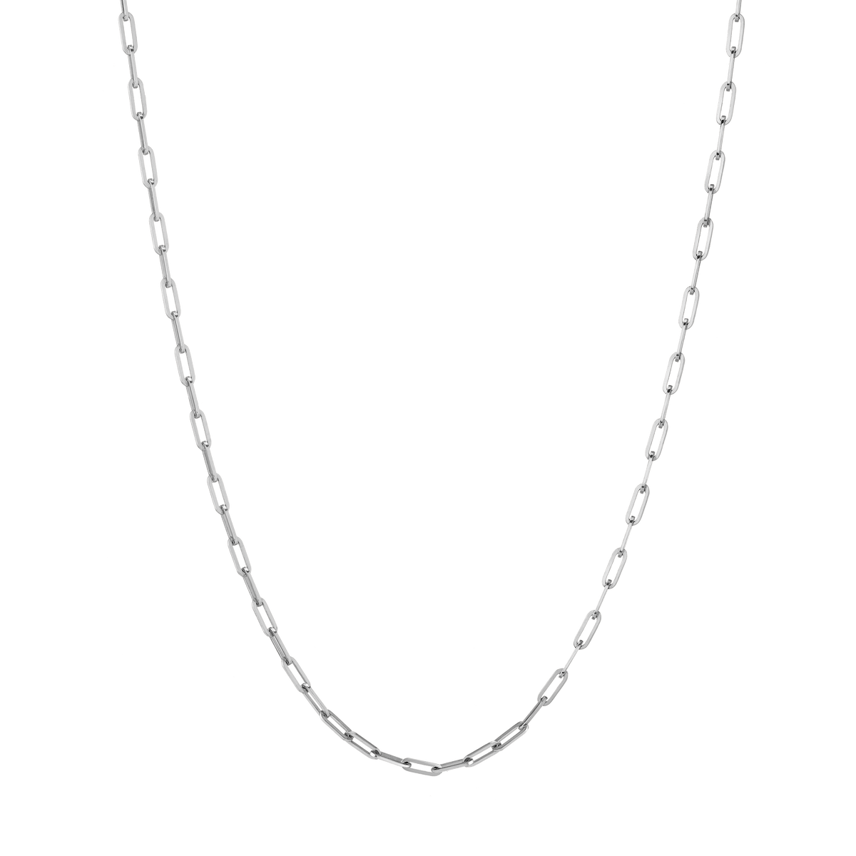 Medium Chain Necklace White Gold Vermeil 14K 16in 18in 22in First