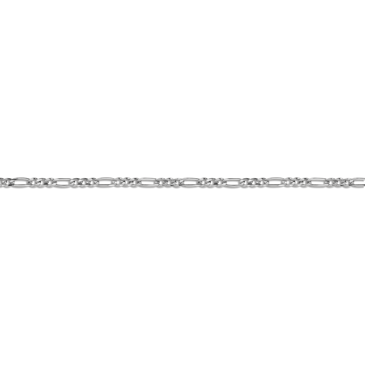 Medium Gold Figaro Chain Bracelet Vermeil 14K White Gold First