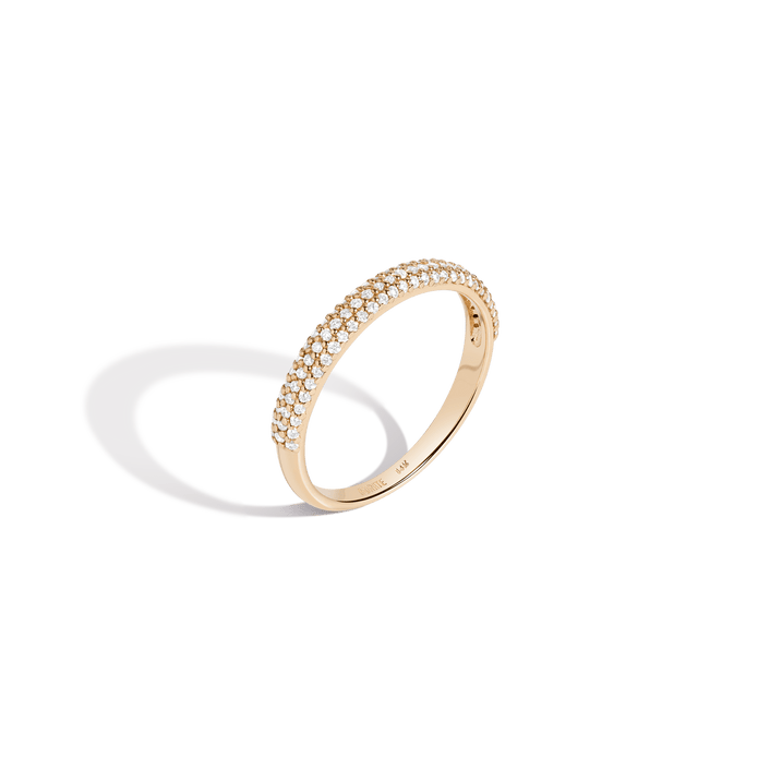 Pavé Three Tier Diamond Ring