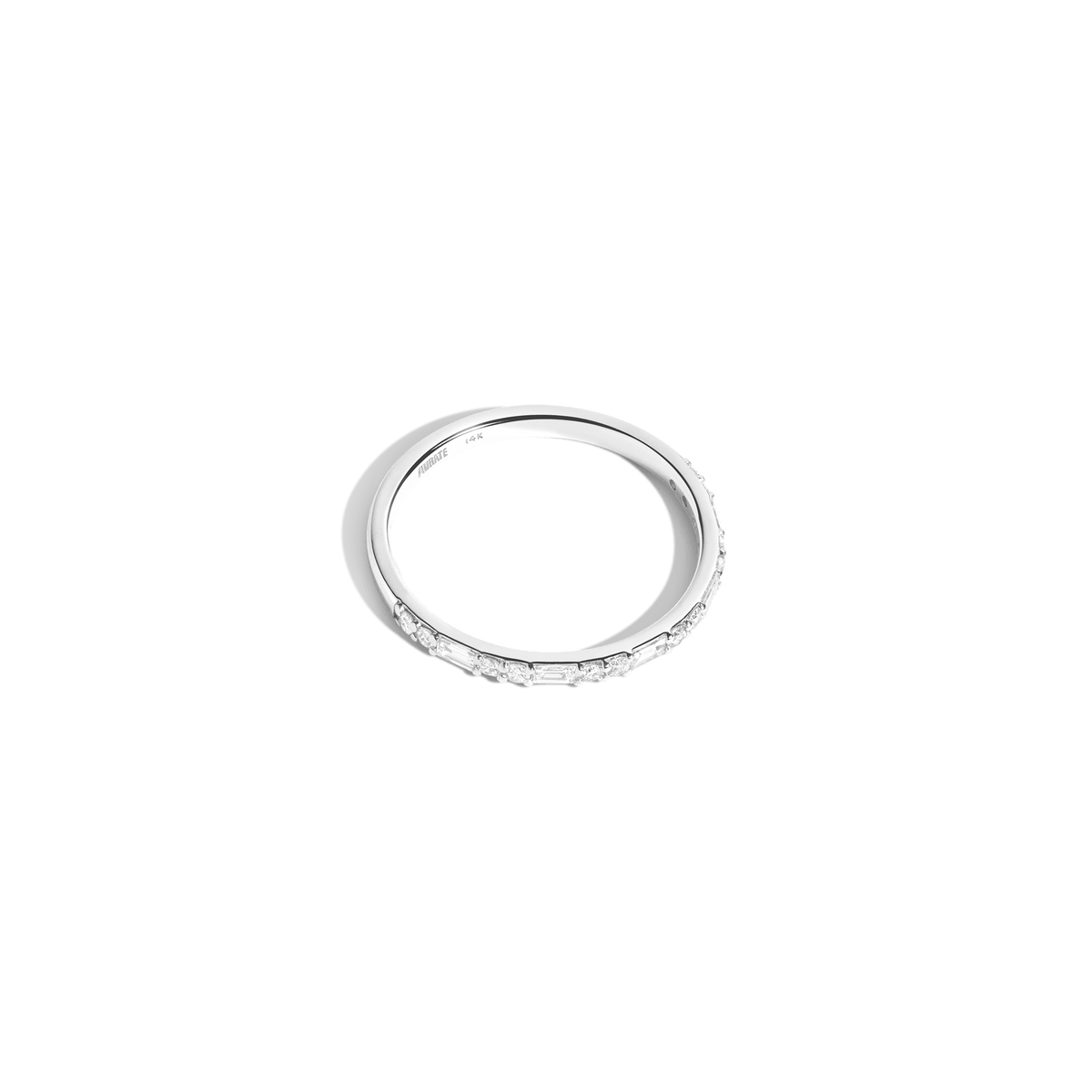 Mixed Cut Diamond Ring 14K 18K White Gold