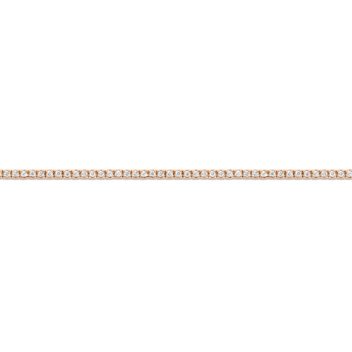 Dazzling Diamond Tennis Bracelet 14K 18K Rose Gold 6in 6.5in 7in 7.5in 1ct (Medium)