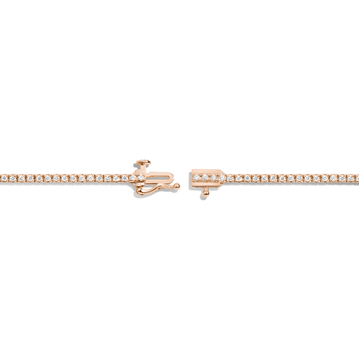 Dazzling Diamond Tennis Bracelet 14K 18K Rose Gold 6in 6.5in 7in 7.5in 1ct (Medium)