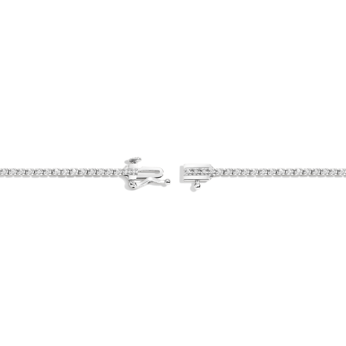 Dazzling Diamond Tennis Bracelet 14K 18K White Gold 6in 6.5in 7in 7.5in half ct (Small)