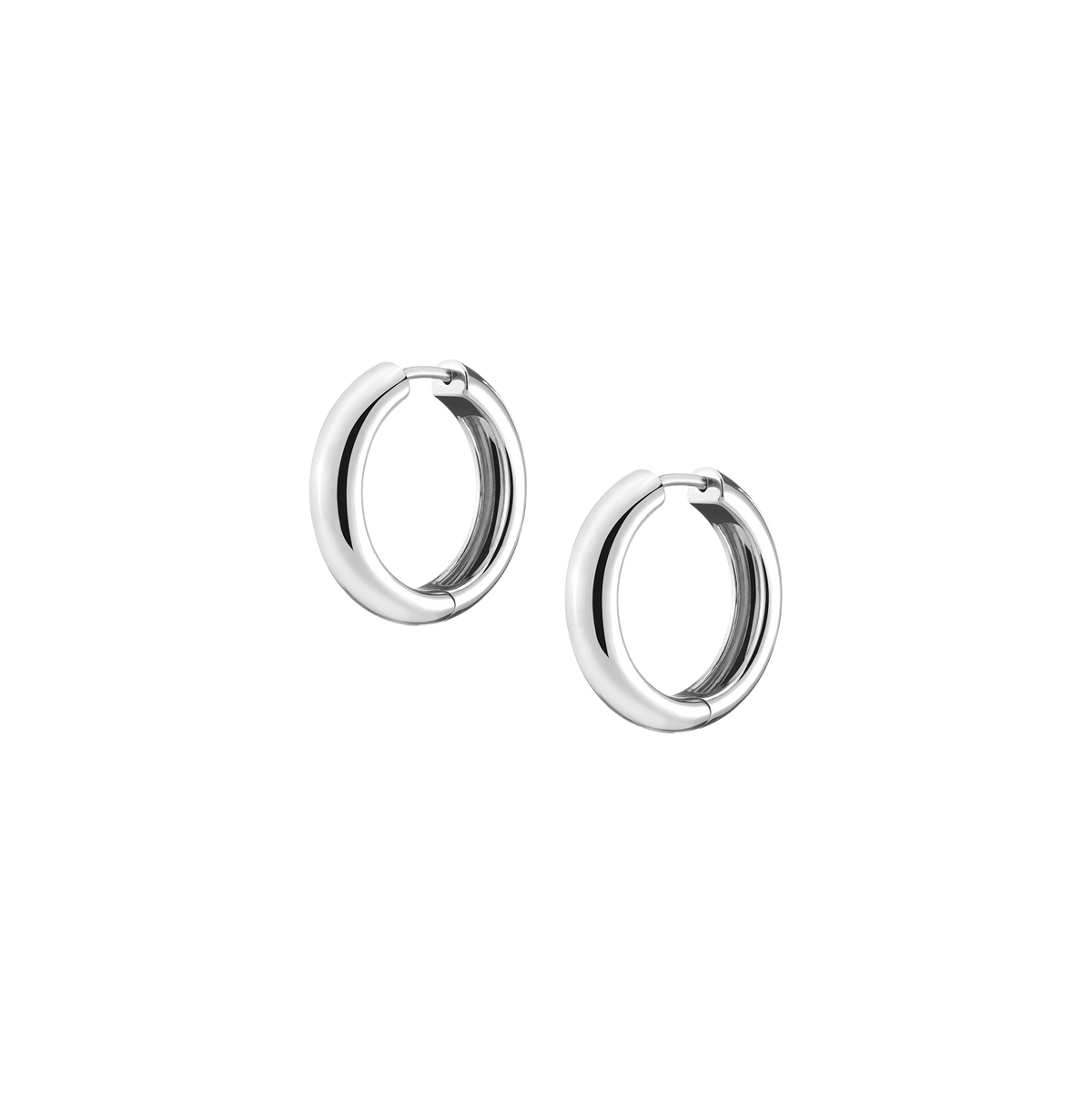Medium Gold Chunky Hinged Hoop Earrings Vermeil 14K 18K White Gold Single Pair First