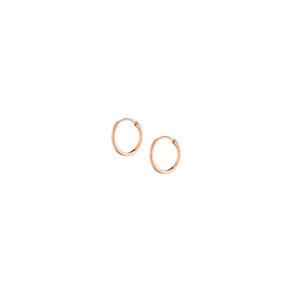 12mm Skinny Gold Hinged Huggie Earrings Vermeil 14K 18K Rose Gold Single Pair