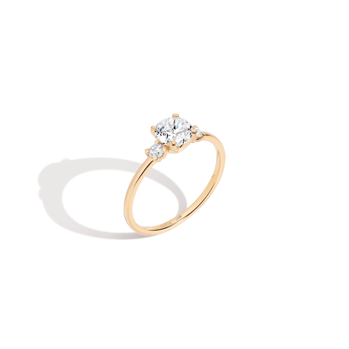 Round Tri-Diamond Ring
