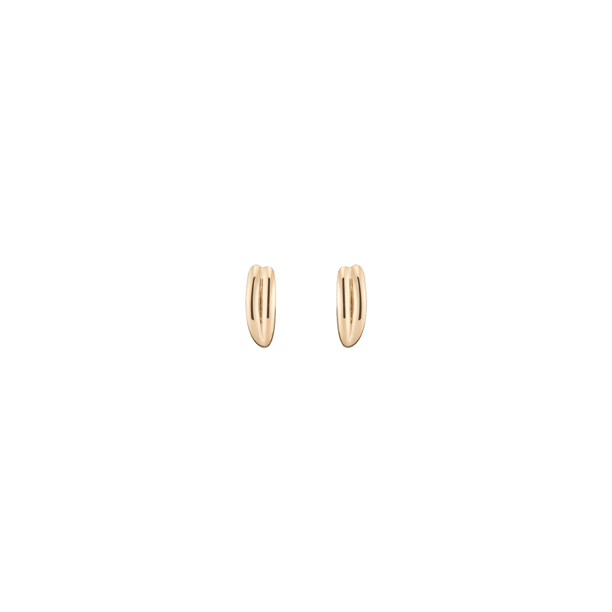 Crossover Huggie Earrings Vermeil 14k 18k Yellow Gold Pair Single 10mm